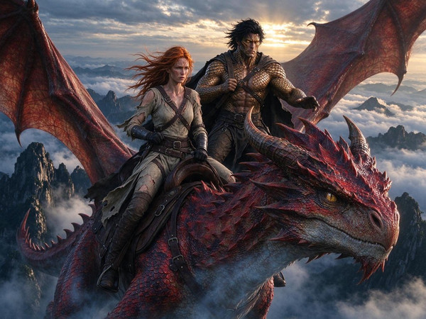 Seedream 5.0 Flash — Dragonrider at Dawn — Photorealistic