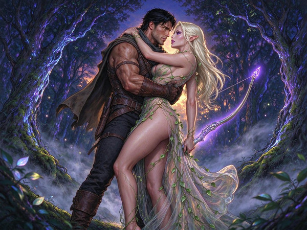 Seedream 5.0 Flash — Fantasy Romance in the Whispering Grove — Pin-Up