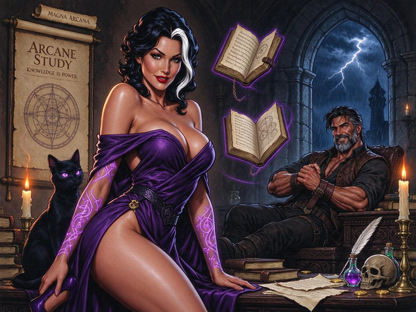 Seedream 5.0 Flash — A Night in the Sorceress's Tower — Pin-Up