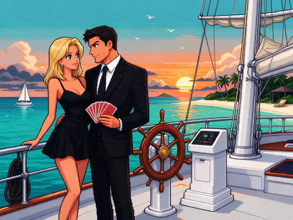 Seedream 5.0 Flash — Luxury Yacht Romance — Pixel Art