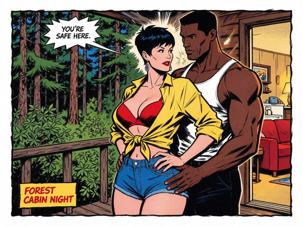 Seedream 5.0 Flash — Cabin in the Woods — Pop Art