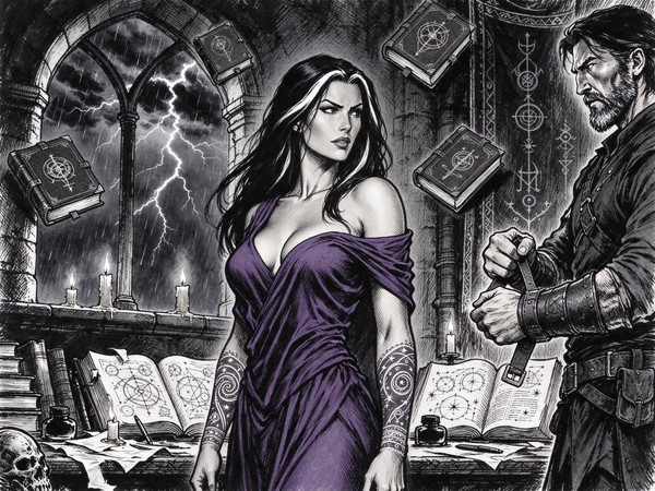 Seedream 5.0 Flash — A Night in the Sorceress's Tower — Pulp Ink