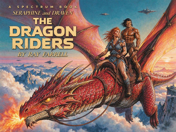 Seedream 5.0 Flash — Dragonrider at Dawn — Retro Sci-Fi