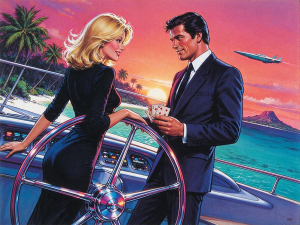 Seedream 5.0 Flash — Luxury Yacht Romance — Retro Sci-Fi