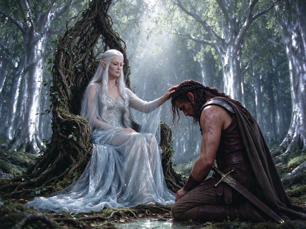 Seedream 5.0 Flash — The Elven Queen's Champion — Retro