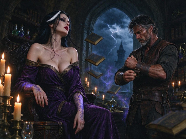 Seedream 5.0 Flash — A Night in the Sorceress's Tower — Retro
