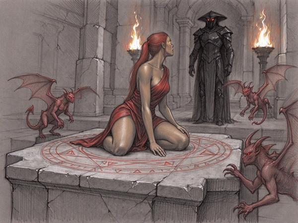 Seedream 5.0 Flash — Altar of Desire — Sketch