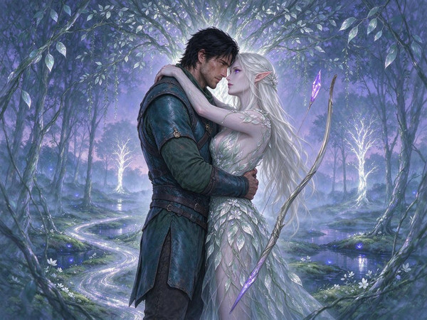 Seedream 5.0 Flash — Fantasy Romance in the Whispering Grove — Soft