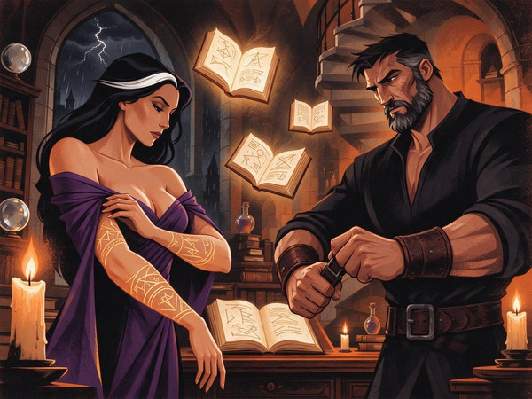 Seedream 5.0 Flash — A Night in the Sorceress's Tower — Vintage Poster