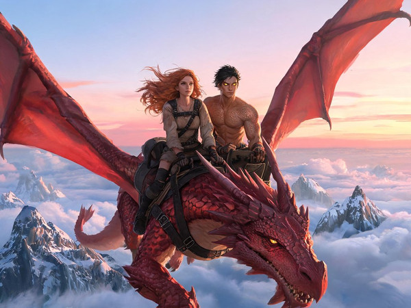 Seedream V5 Lite (NSFW) — Dragonrider at Dawn — Digital Art