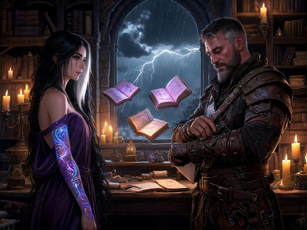 Seedream V5 Lite (NSFW) — A Night in the Sorceress's Tower — Digital Art