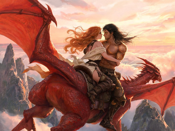 Seedream V5 Lite (NSFW) — Dragonrider at Dawn — Classic Romance