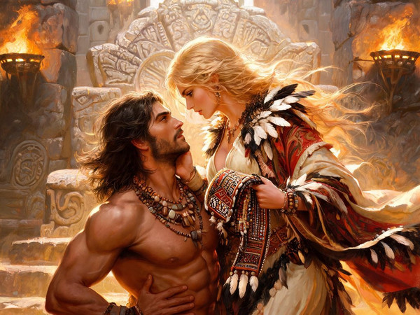 Seedream V5 Lite (NSFW) — Tribal Guardian's Desire — Classic Romance