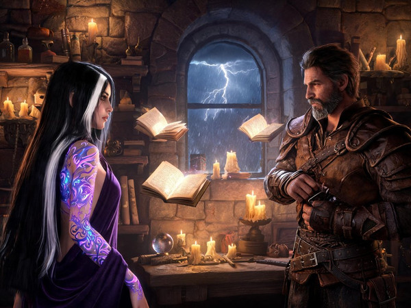 Seedream V5 Lite (NSFW) — A Night in the Sorceress's Tower — Epic Fantasy