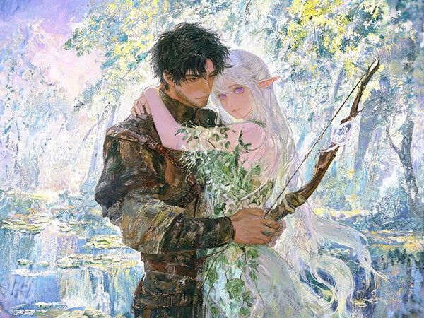 Seedream V5 Lite (NSFW) — Fantasy Romance in the Whispering Grove — Impressionism