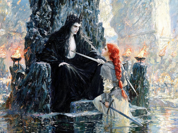 Seedream V5 Lite (NSFW) — The Shieldmaiden and the Dark Lord — Impressionism