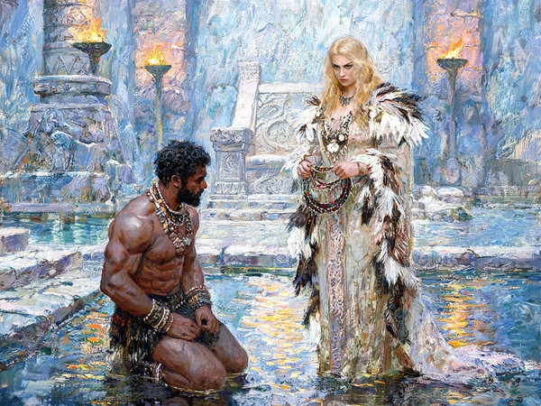 Seedream V5 Lite (NSFW) — Tribal Guardian's Desire — Impressionism