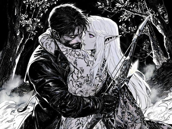 Seedream V5 Lite (NSFW) — Fantasy Romance in the Whispering Grove — Noir Comic