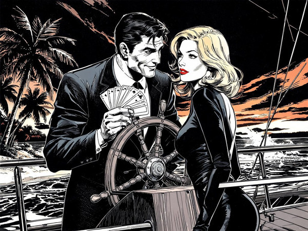 Seedream V5 Lite (NSFW) — Luxury Yacht Romance — Noir Comic
