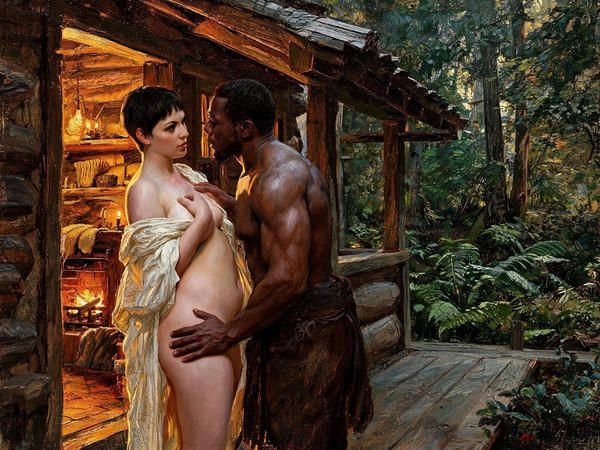 Seedream V5 Lite (NSFW) — Cabin in the Woods — Oil Painting