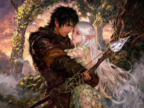 Seedream V5 Lite (NSFW) — Fantasy Romance in the Whispering Grove — Oil Painting