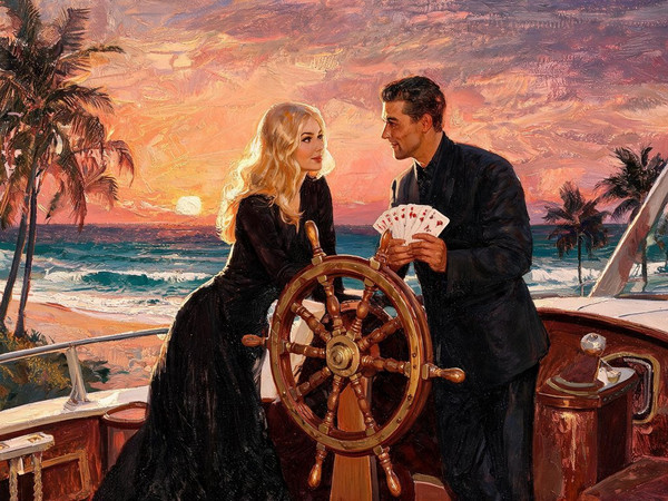 Seedream V5 Lite (NSFW) — Luxury Yacht Romance — Oil Painting