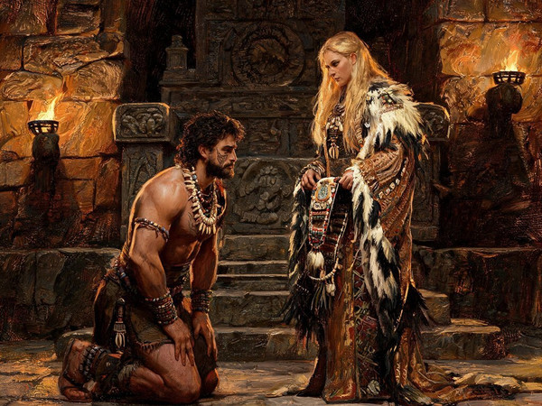 Seedream V5 Lite (NSFW) — Tribal Guardian's Desire — Oil Painting