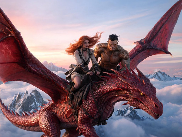Seedream V5 Lite (NSFW) — Dragonrider at Dawn — Photorealistic