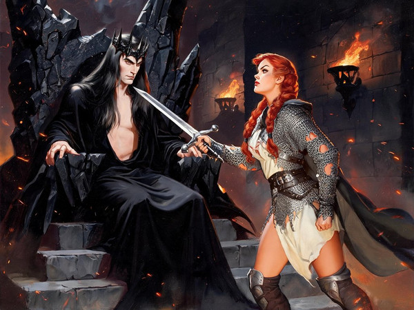 Seedream V5 Lite (NSFW) — The Shieldmaiden and the Dark Lord — Pin-Up