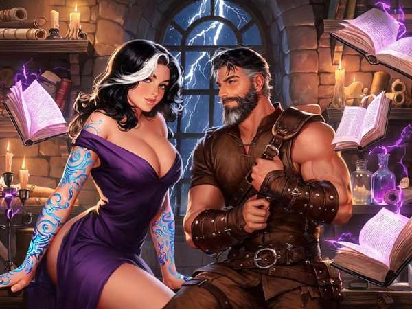 Seedream V5 Lite (NSFW) — A Night in the Sorceress's Tower — Pin-Up