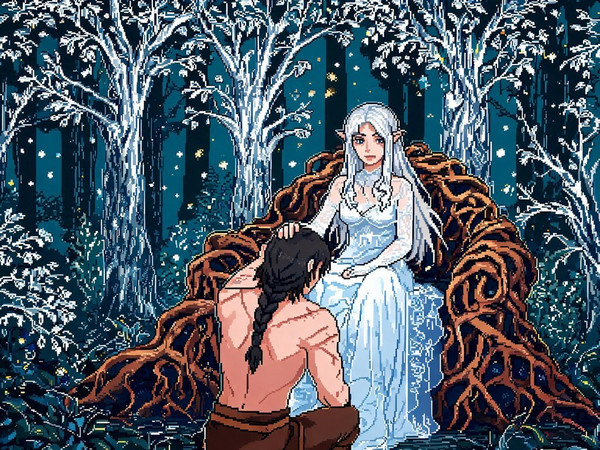 Seedream V5 Lite (NSFW) — The Elven Queen's Champion — Pixel Art