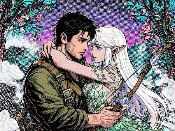 Seedream V5 Lite (NSFW) — Fantasy Romance in the Whispering Grove — Pop Art
