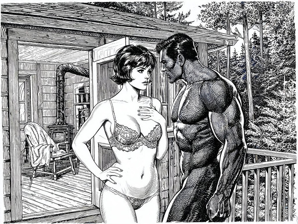 Seedream V5 Lite (NSFW) — Cabin in the Woods — Pulp Ink
