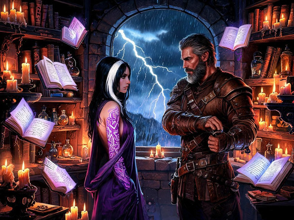 Seedream V5 Lite (NSFW) — A Night in the Sorceress's Tower — Retro Sci-Fi