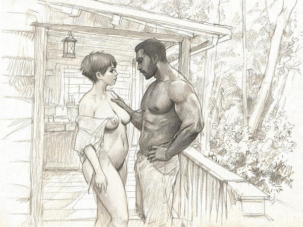 Seedream V5 Lite (NSFW) — Cabin in the Woods — Sketch