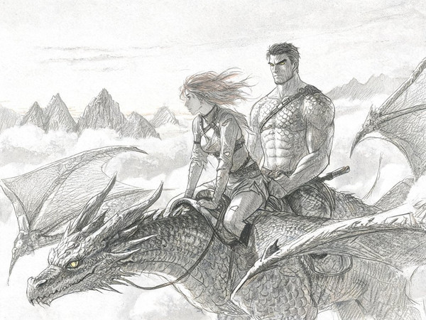 Seedream V5 Lite (NSFW) — Dragonrider at Dawn — Sketch