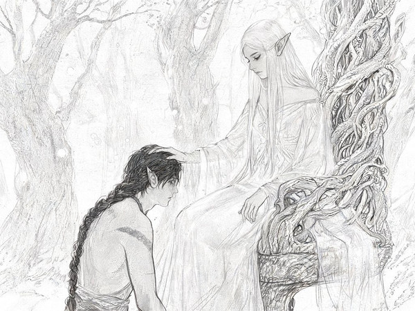 Seedream V5 Lite (NSFW) — The Elven Queen's Champion — Sketch