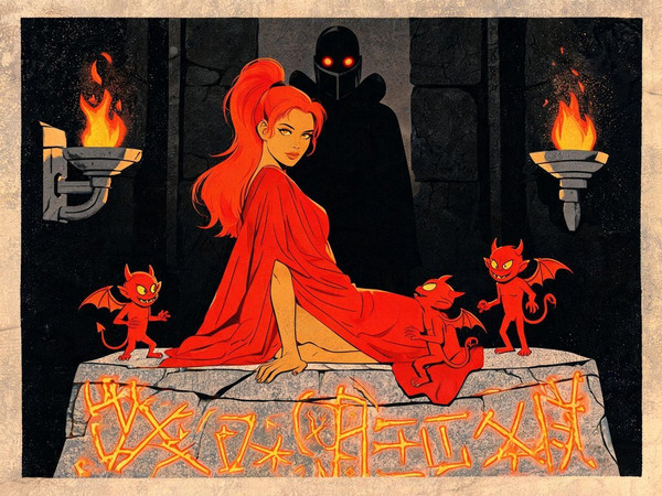 Seedream V5 Lite (NSFW) — Altar of Desire — Vintage Poster