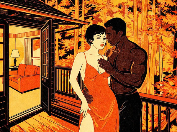 Seedream V5 Lite (NSFW) — Cabin in the Woods — Vintage Poster