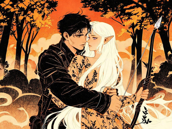Seedream V5 Lite (NSFW) — Fantasy Romance in the Whispering Grove — Vintage Poster