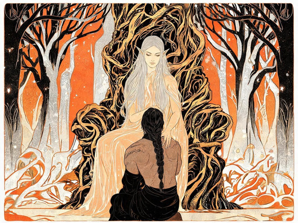 Seedream V5 Lite (NSFW) — The Elven Queen's Champion — Vintage Poster