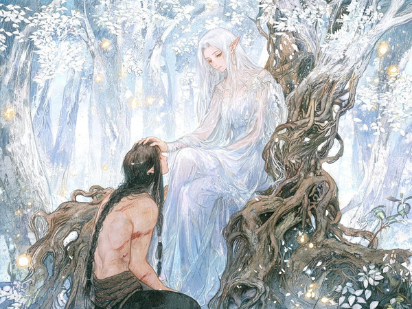 Seedream V5 Lite (NSFW) — The Elven Queen's Champion — Watercolor