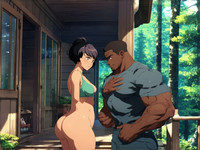 Stable Diffusion V35 Medium generated image for Cabin in the Woods - Anime