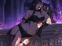 Stable Diffusion V35 Medium generated image for Moonlit Horror-Erotica Blend - Anime
