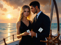 Stable Diffusion V35 Medium generated image for Luxury Yacht Romance - Digital Art