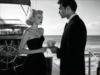 Stable Diffusion V35 Medium generated image for Luxury Yacht Romance - Film Noir