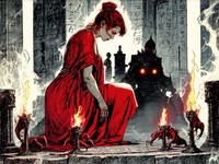 Stable Diffusion V35 Medium generated image for Altar of Desire - Noir Comic