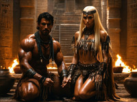 Stable Diffusion V35 Medium generated image for Tribal Guardian's Desire - Photorealistic