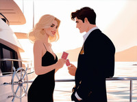 Stable Diffusion V35 Medium generated image for Luxury Yacht Romance - Soft