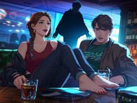 Wan V2.2 A14B generated image for Speakeasy Hidden Tension - Anime